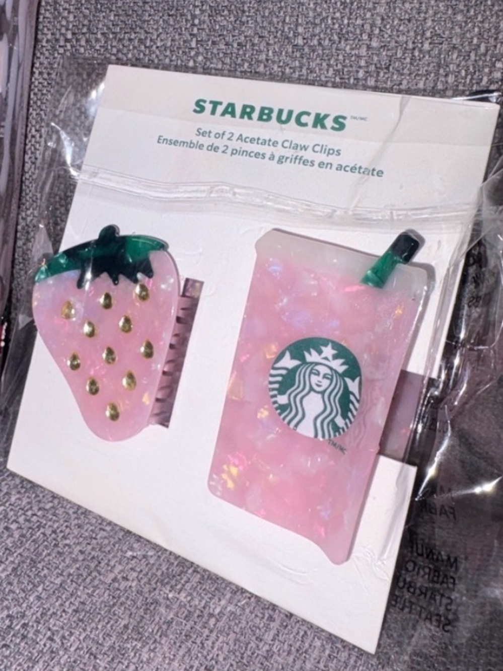 Limited Edition Starbucks Pink Vibes Hair Clips!